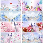 Алмазная живопись HUACAN с павлином 5D, алмазная вышивка своими руками, животное, мозаика Стразы