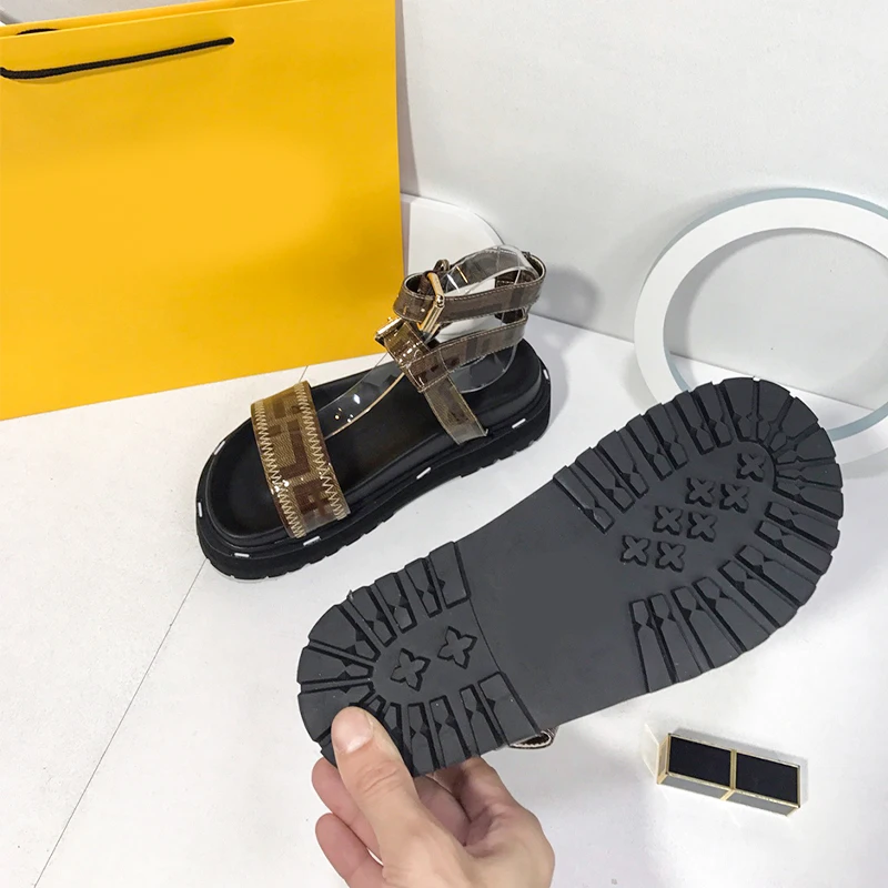 

2021 Flat Sandals Women Shoes Gladiator Open Toe Non-slip Soft Sandals Female Casual Roman Sandals Women's Platform Beach Shoes