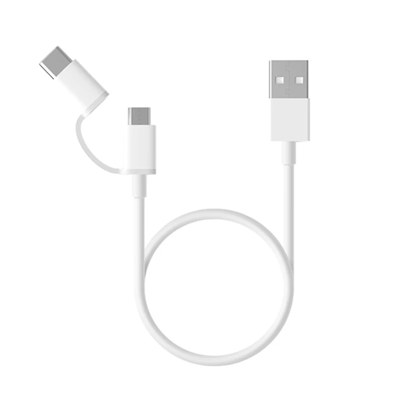 Зарядный кабель Xiaomi два в одном с Micro USB на Type-C поддержка быстрой зарядки для Mi Pad mi9