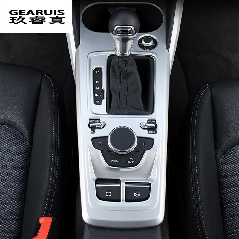 

Car Styling For Audi Q2 Q2L Covers Stickers Gear Middle Shift Stall Paddle Water cup Switch Frame Trim Interior Auto Accessories