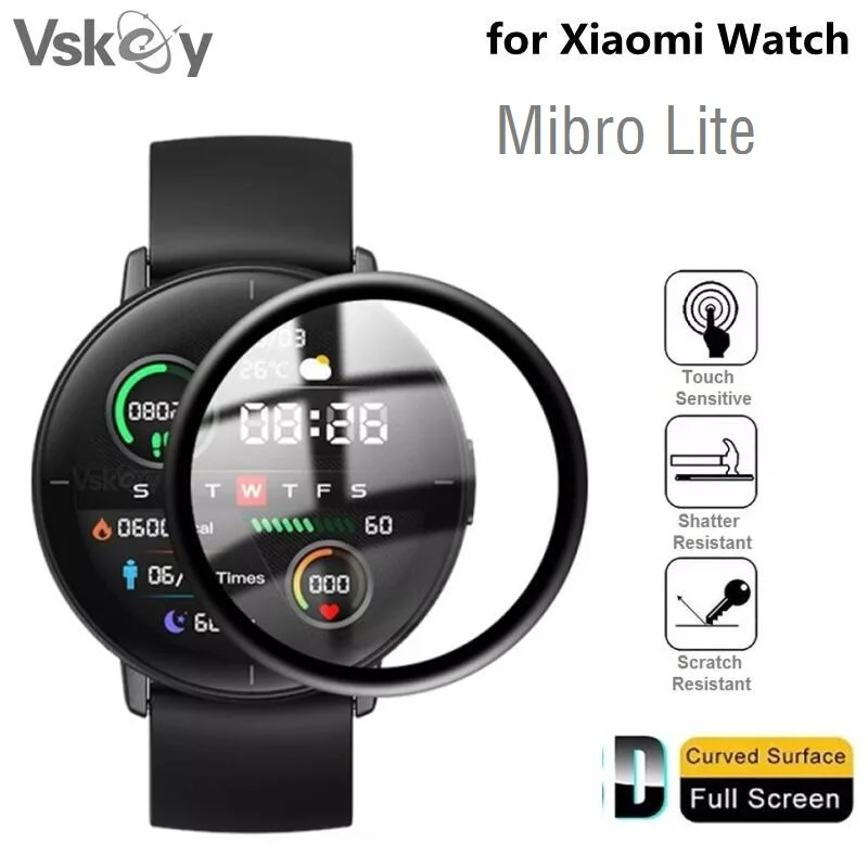 

2PCS 3D Soft Smart Watch Screen Protector for Xiaomi Mibro Lite Full Coverage Anti-Scratch Protective Film