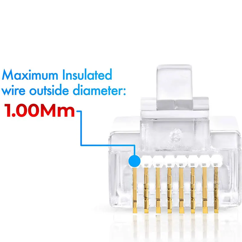 Концевые разъемы ZoeRax RJ45 Cat5 Cat5e позолоченные 8P8C UTP/STP Ethernet сетевой