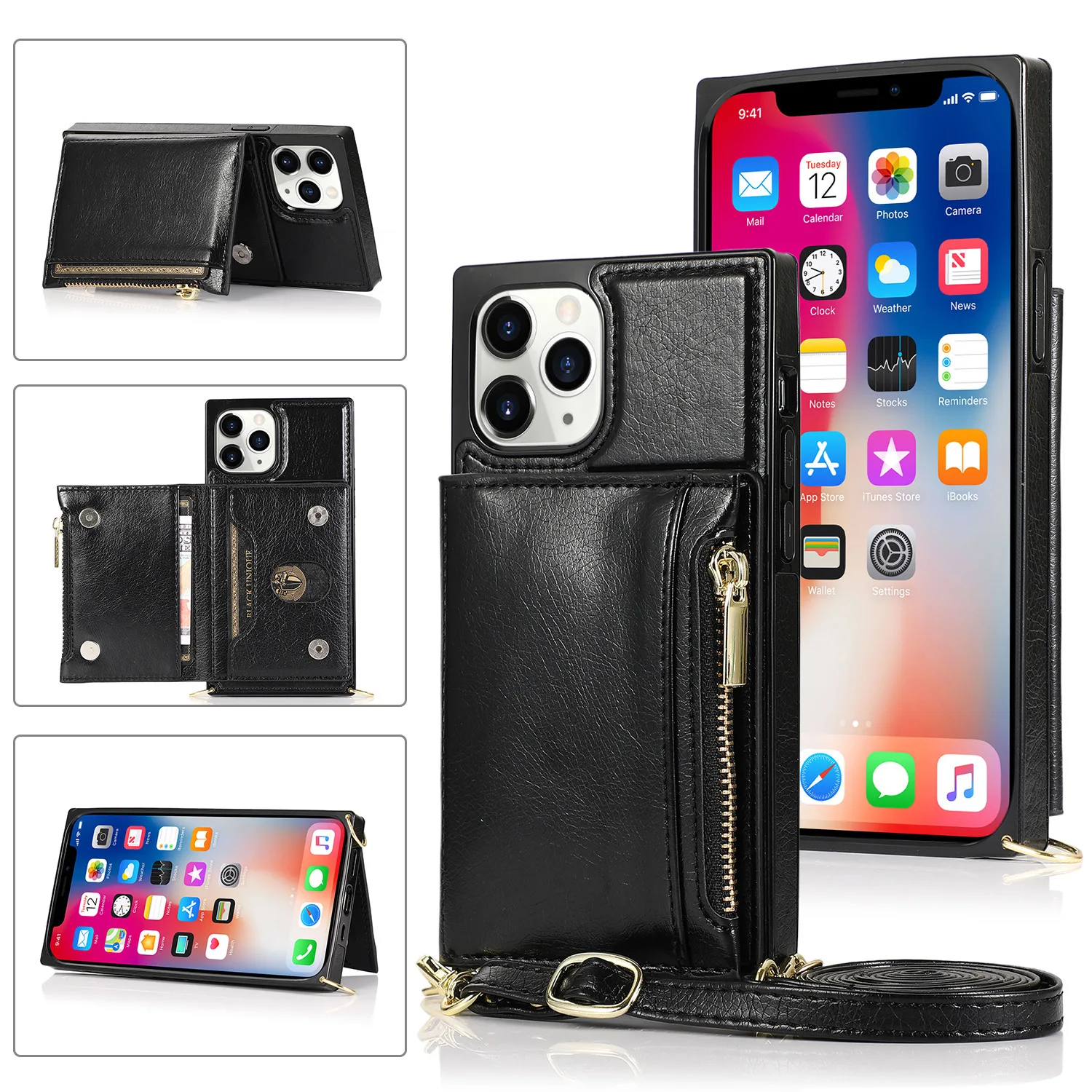 

Leather Wallet Case For iPhone 12 Pro Max For iPhone 12 Mini Case