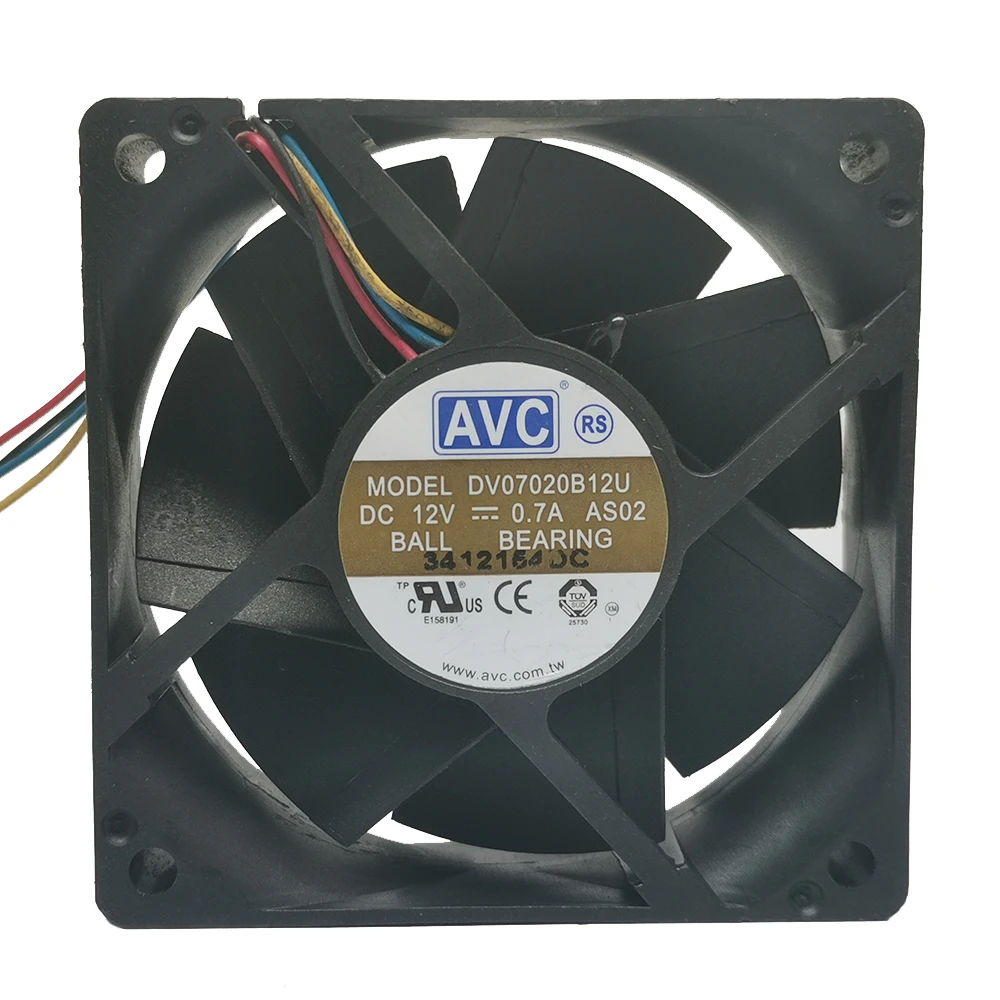 

New original AVC 7020 dv07020b12u 12V 0.7A 7cm large air volume PWM temperature control double ball fan 4-wire 3-wire 2-wire