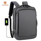 Мужской деловой рюкзак CEAVNI, для ноутбука 15,6 дюйма, водонепроницаемый, с USB-портом для зарядки