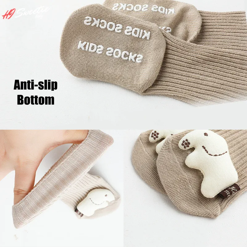 Oto&ntilde;o algod&oacute;n suave para el invierno calcetines de ni&ntilde;as beb&eacute; reci&eacute;n nacido animales de dibujos animados beb&eacute; calcetines beb&eacute; ni&ntilde;o Calcetines antideslizantes calcet&iacute;n de primavera-2