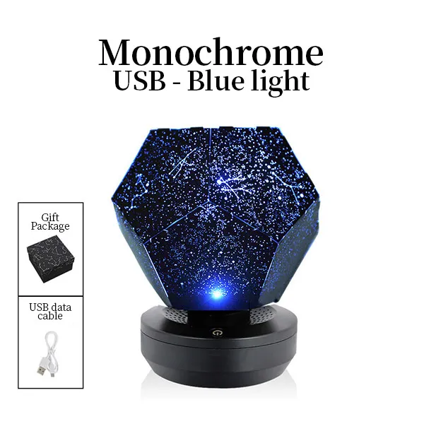 Blue light Xiaomi Youpin Star ночник-прожектор прикроватная тумбочка для спальни звездный подарок Креативный Романтический спящий поворотный Настольный светильник для девочек - Цвет: Blue light