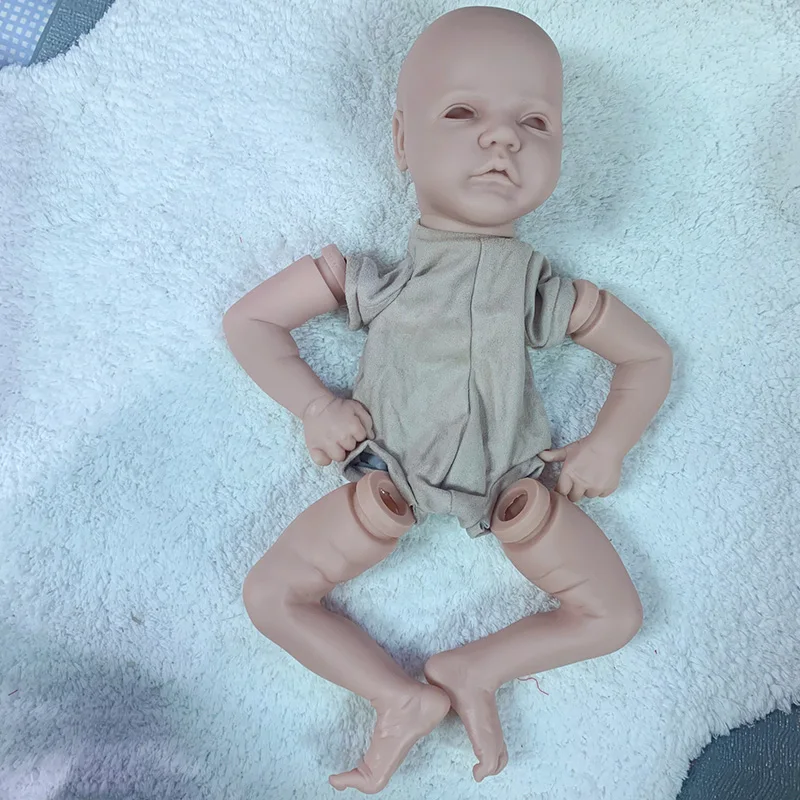 

17inch Reborn Doll Kit Premie Baby Size TWIN B Awake Unpainted Lifelike Soft Touch Unfinished Doll Parts Bebe Doll Kit Reborn