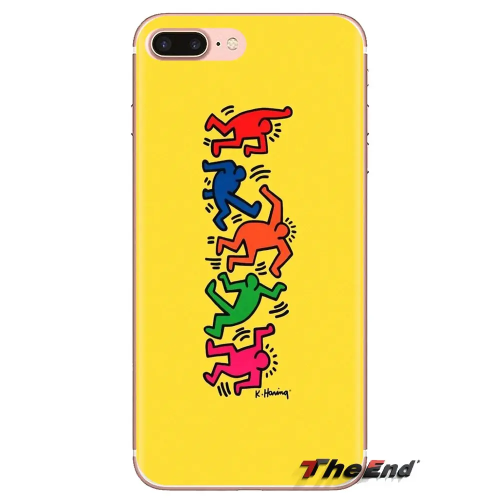 Чехол для телефона Кит Харинг работает с цветным принтом huawei Honor 7X V10 6C V9 6A играть 9