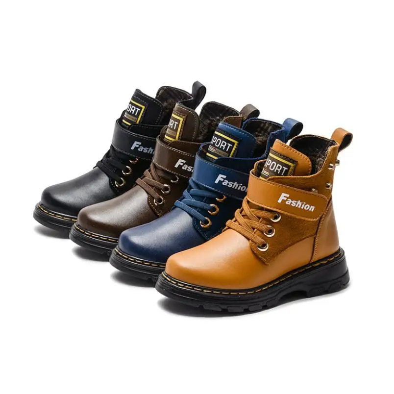 Ботинки мартинсы для мальчиков до середины икры модная детская спортивная обувь