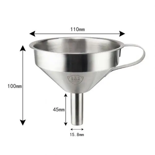 11cm Kitchnen Воронка Из Нержавеющей Стали Essentail масло Вода специи вино колба фильтр воронка стальной фильтр Кухонные гаджеты Горячая 2 - Цвет: 11cm