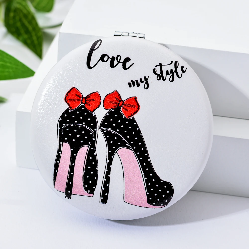 Vicney/Новинка портативное зеркало для макияжа с карманами двухсторонняя модная