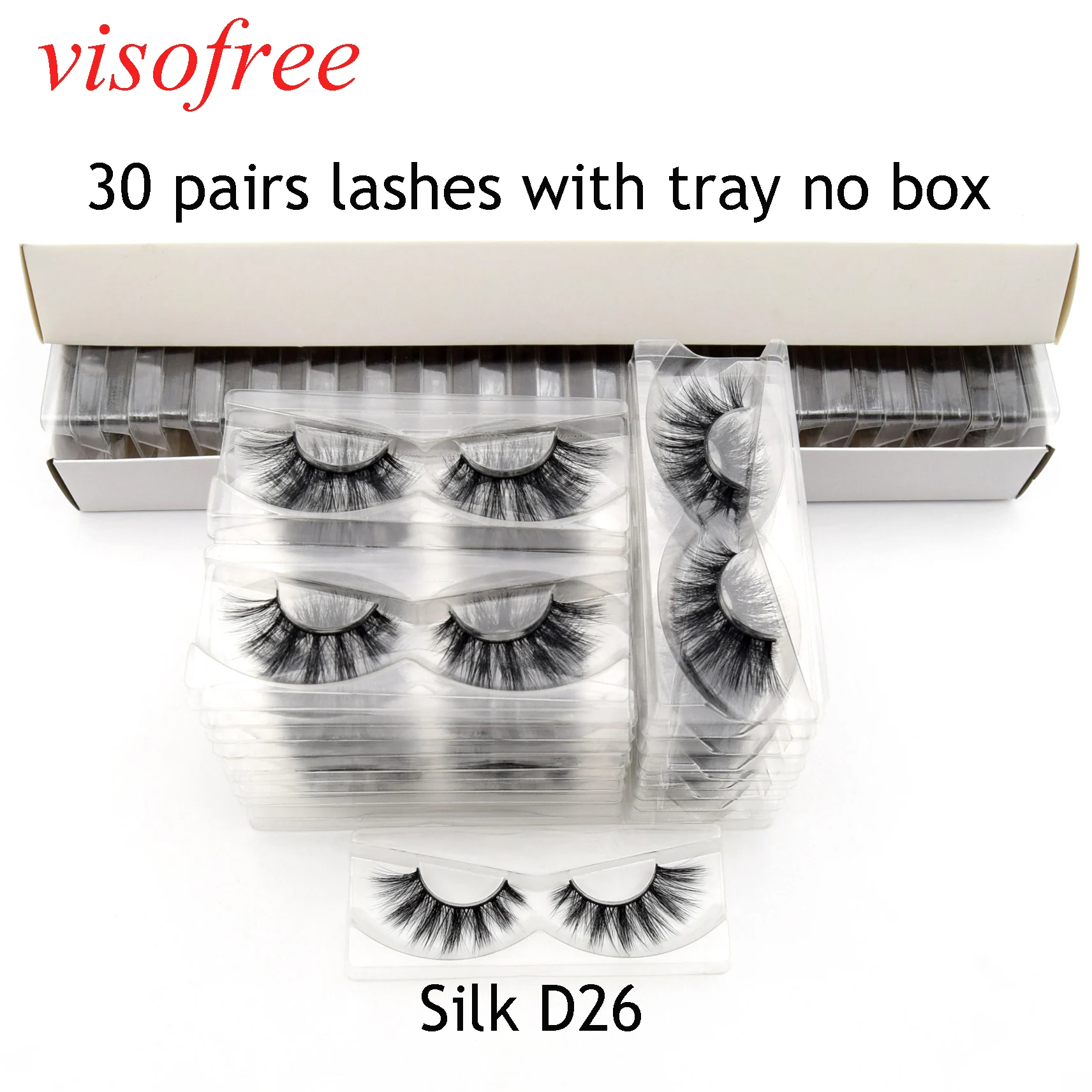 Visofree 30 пар/лот 3D Искусственные Шелковые ресницы крылатые шелковые безжалостные