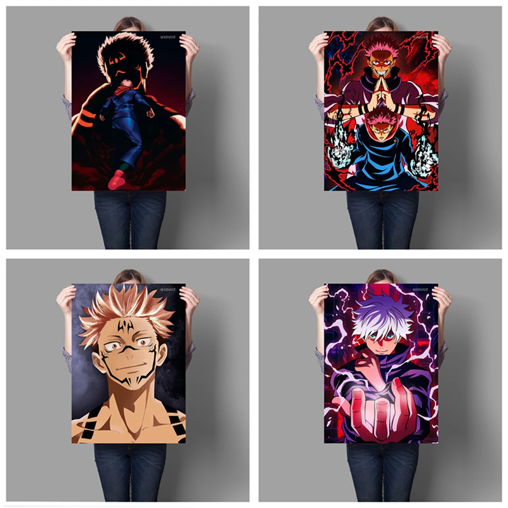 

Японские Аниме художественные плакаты юютсу кайзен, картина для дома, гостиной, декоративные картины, плакаты, Картина на холсте