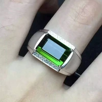 luxury silver plated mens ring white green zircon crystal business ring domineering wedding band engagement ring men jewelry