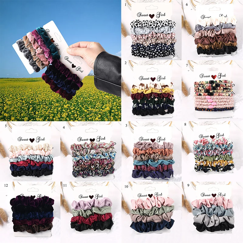 Модные Простые эластичные резинки для волос 3-6 шт./лот заколка конского хвоста