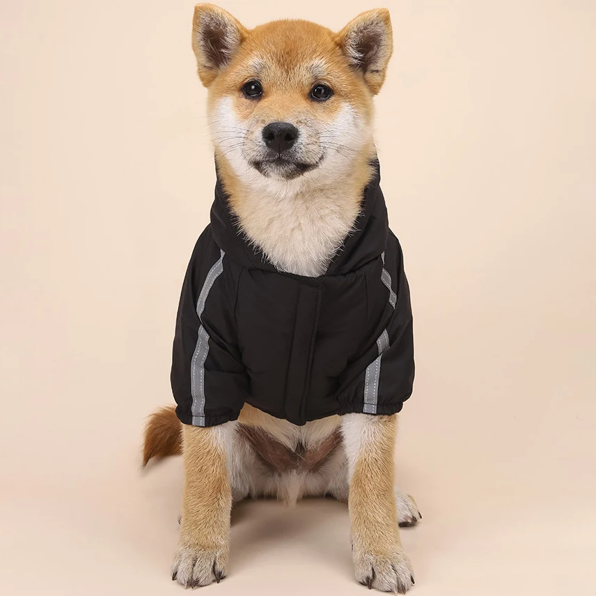 Pet Dog Winter Waterproof Coat Puppy Warm Jacket The Face Hoodie Reflective Clothing For Small Medium Dogs Cat Clothes | Дом и сад
