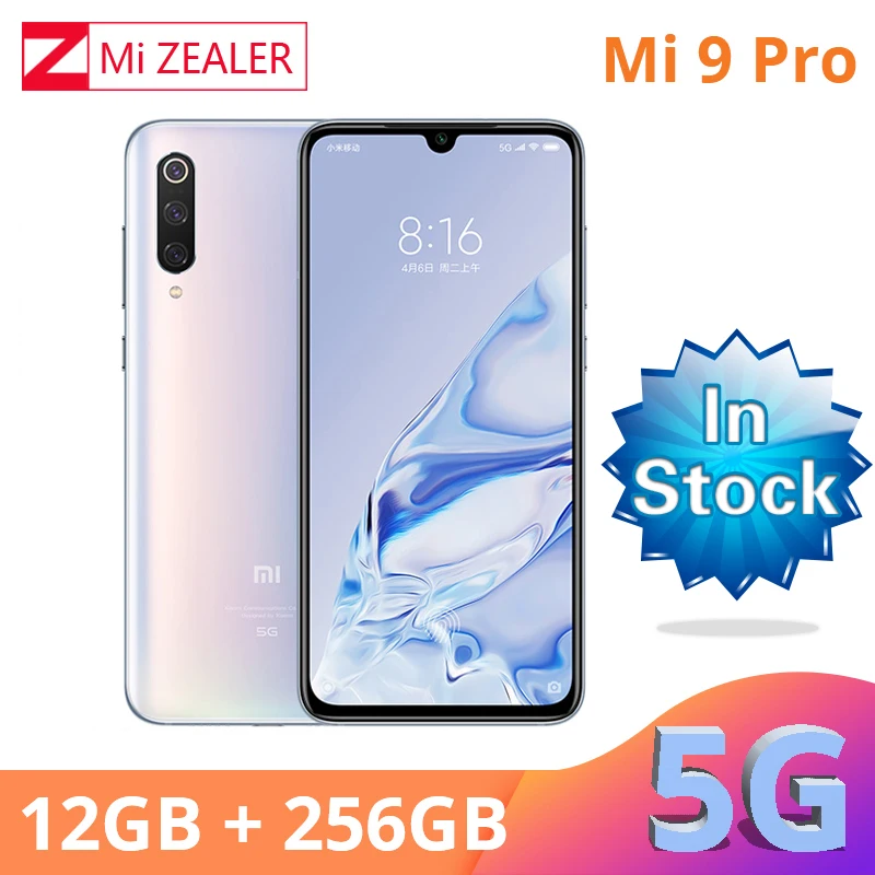 Новый оригинальный Xiaomi Mi 9 Pro 5G Snapdargon 855 Plus 12 Гб ОЗУ 256 ПЗУ 48мп камера AI 4000 мАч