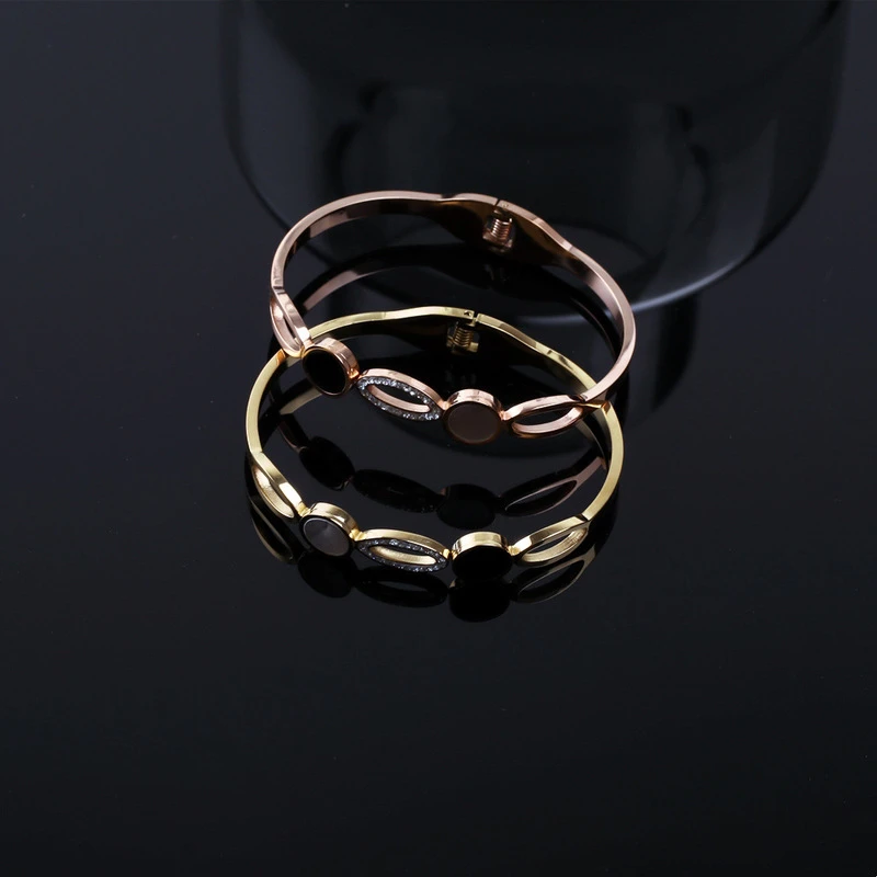 

TOSAKO Bracelet Stainless Steel Gold Color For Women Wedding Engagement