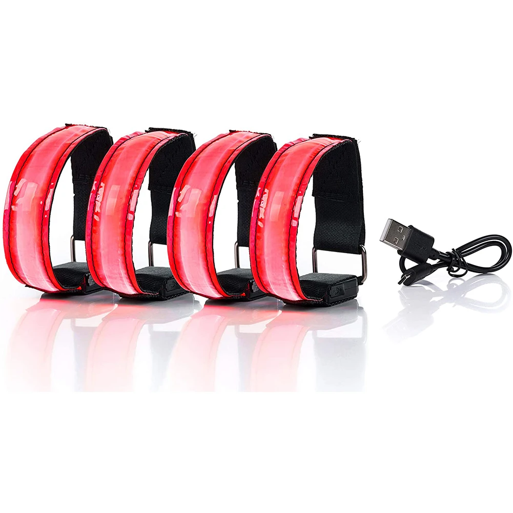 USB Charging LED Luminous Night Running Armband Bracelet Reflective Safety Belt Outdoor Sports Arm Band | Спорт и развлечения