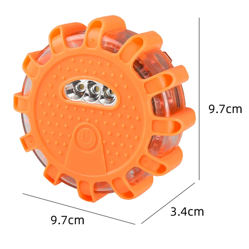 

LED Road Flares Emergency Disc Safety Light Flashing Roadside Beacon Warning
