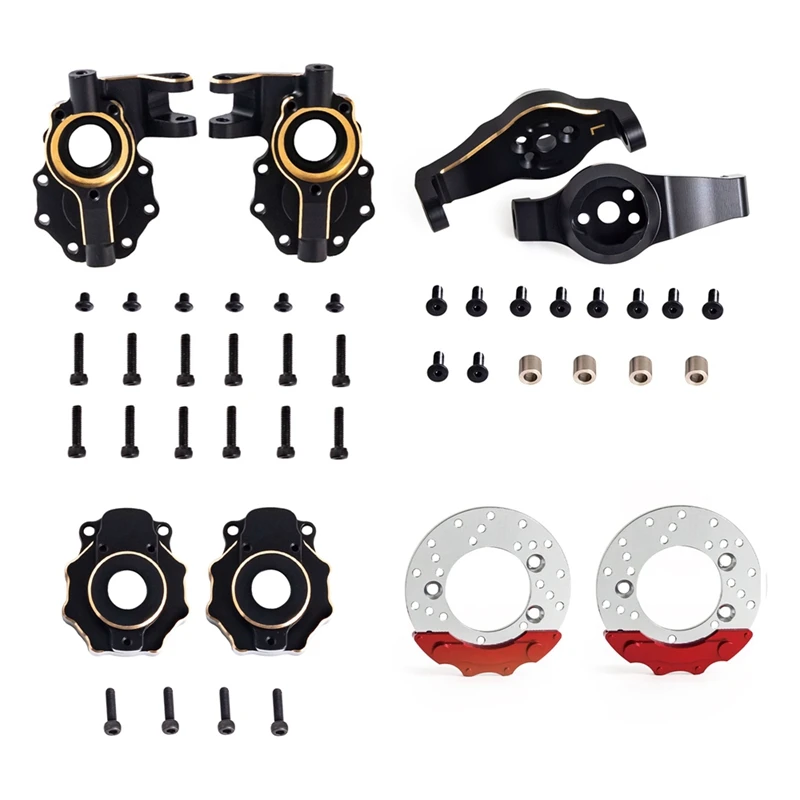 

Набор латунных тормозных суппортов для руля и ступицы, крышки портала, тормозных суппортов для Traxxas TRX-4 1/10, детали для радиоуправляемых авто...