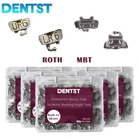 dentst 10boxs 50setsbox 1st molar convertible dental orthodontic bondable roth single tubes mesh base laser mark buccal tube
