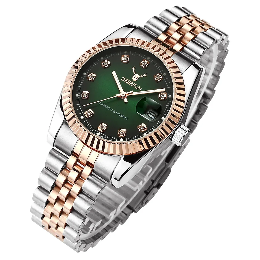 Швейцарские часы oyster perpetual Rolexable datejust MIYOTA, кварцевые мужские и женские часы из нержавеющей стали, классические часы reloj hombre - Цвет: ROL DJ04