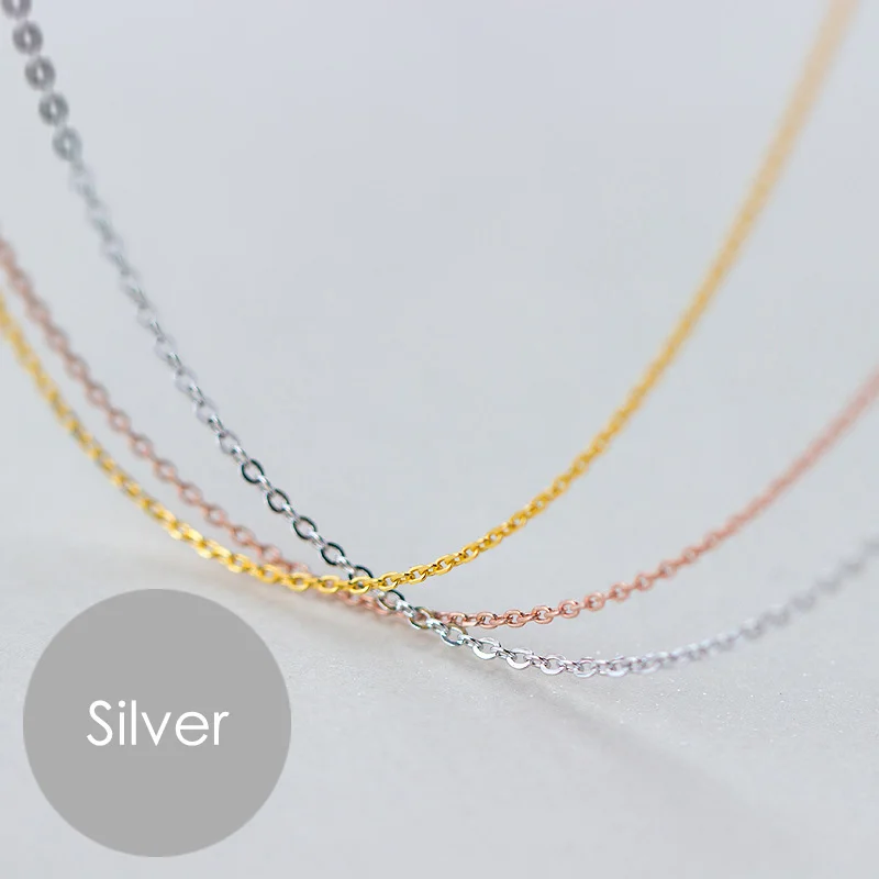 1 Pcs Silver Trusta 925 пробы серебряные ювелирные изделия Женская мода крест цепь аксессуары цепь ожерелье подарок для девушек леди DS1478 - Окраска металла: 1 Pcs Silver