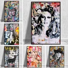 Самоклеящиеся настенные наклейки граффити искусство знаменитости Женский портрет поп-арт плакаты со знаменитостями настенные картины украшение дома
