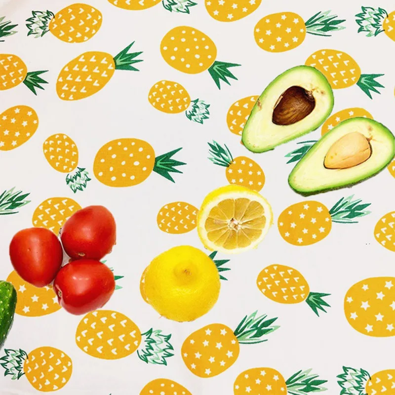 

High Quality MaterialsFresh Cloth Pineapple Pattern Fresh Cloth Set Reusable Household Beeswax Fresh Cloth For Food1