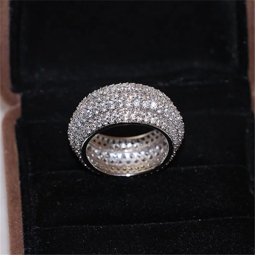 Роскошные блестящие Коктейльные обручальные кольца для женщин ювелирные