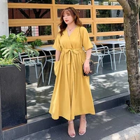 2021 extra large size womens dress summer loose cover belly slimming fashion short sleeved dress