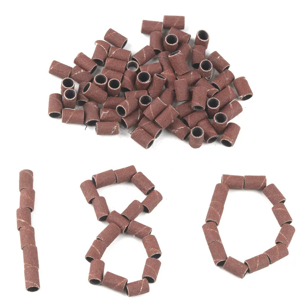 Sand 100pcs size 180 100 шт. 8" /120"/18" для шлифовальные ленты для ногтей, инструмент для снятия геля, аксессуар для электрическая машинка для обработки ногтей, сверла для ногтей - Цвет: Sand 100pcs size 180