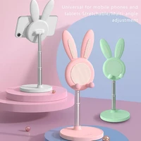 cute bunny rabbit desktop phone stand portable universal adjustable desk tablet holder for iphone huaiwei ipadmulticolor
