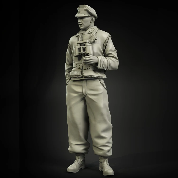 

1/35 Resin Model Figure GK Soldier Untersturmfuhrer Kharkov WWII Military Theme Unassembled and Unpainted kit