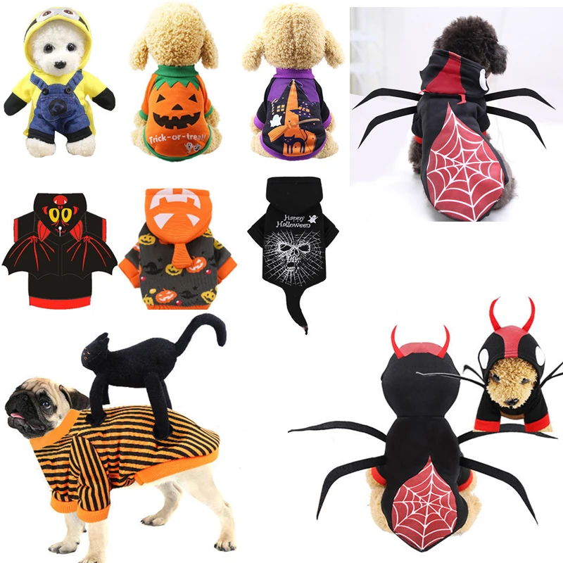 

Pet Dog Clothes Dog Halloween Costume Cute Animal Printed Pet Coat Cotton Soft Festival Designer Cosplay Clothing Puppy Clothes
