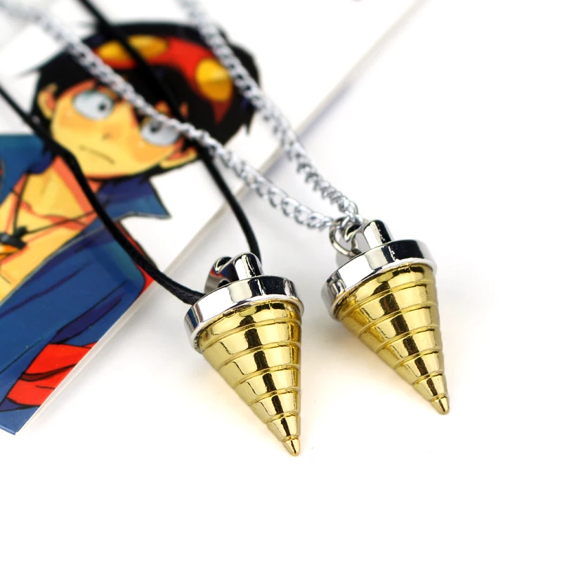 

Anime Tengentoba Gulenlagan KINON Tengen Toppa Gurren Lagann Core Drill Figure Pendants Necklace Jewelry Accessories Fans Gift