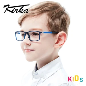 Детские очки Kirka TR 90, детские оптические очки, гибкие оправы для очков, унисекс, однотонные