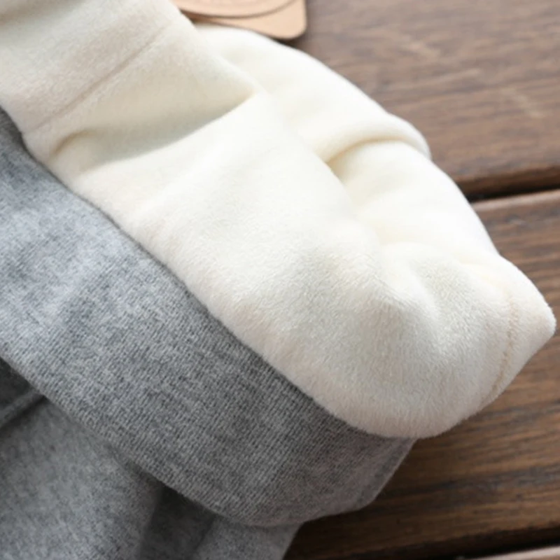 

Humor Bear New Girls Warm Pants Winter Children Thicken Outwear Pants Cotton Bow Kids Fleece Trousers Baby Casual Trousers 2-6T