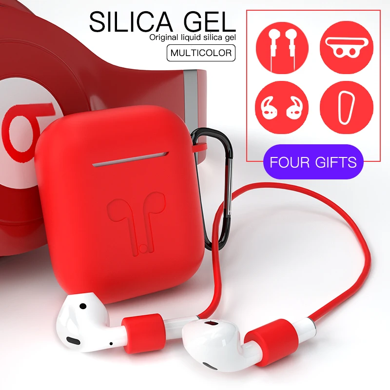 5в1 нескользящий Силиконовый чехол для наушников Защитный кожи против потери