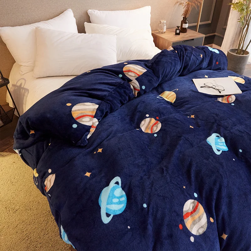 1 шт. зимний фланелевый флисовый двухслойный пододеяльник один домашний текстиль