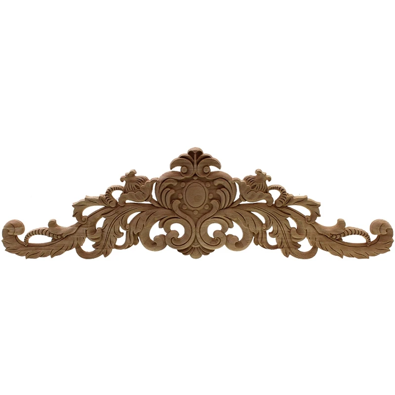 Резьба из натурального дерева аппликации для мебельного шкафа неокрашенные