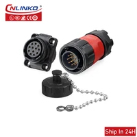 cnlinko ym20 industrial aviation connector 12pin waterproof dc 5a male plug female socket ac250v wire power signal connection
