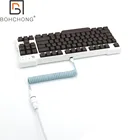 Спиральный мини-микро-кабель Z-образной формы с двойным рукавом, 7 ядер, из Паракорда и ПЭТ, Тип C, для клавиатуры, USB-кабель с авиатором GX12