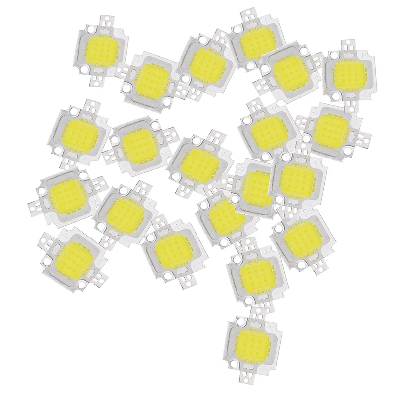 

20PCS 10W LED Pure White High Power 1100LM LED Lamp SMD Chip light Bulb DC 9-12V