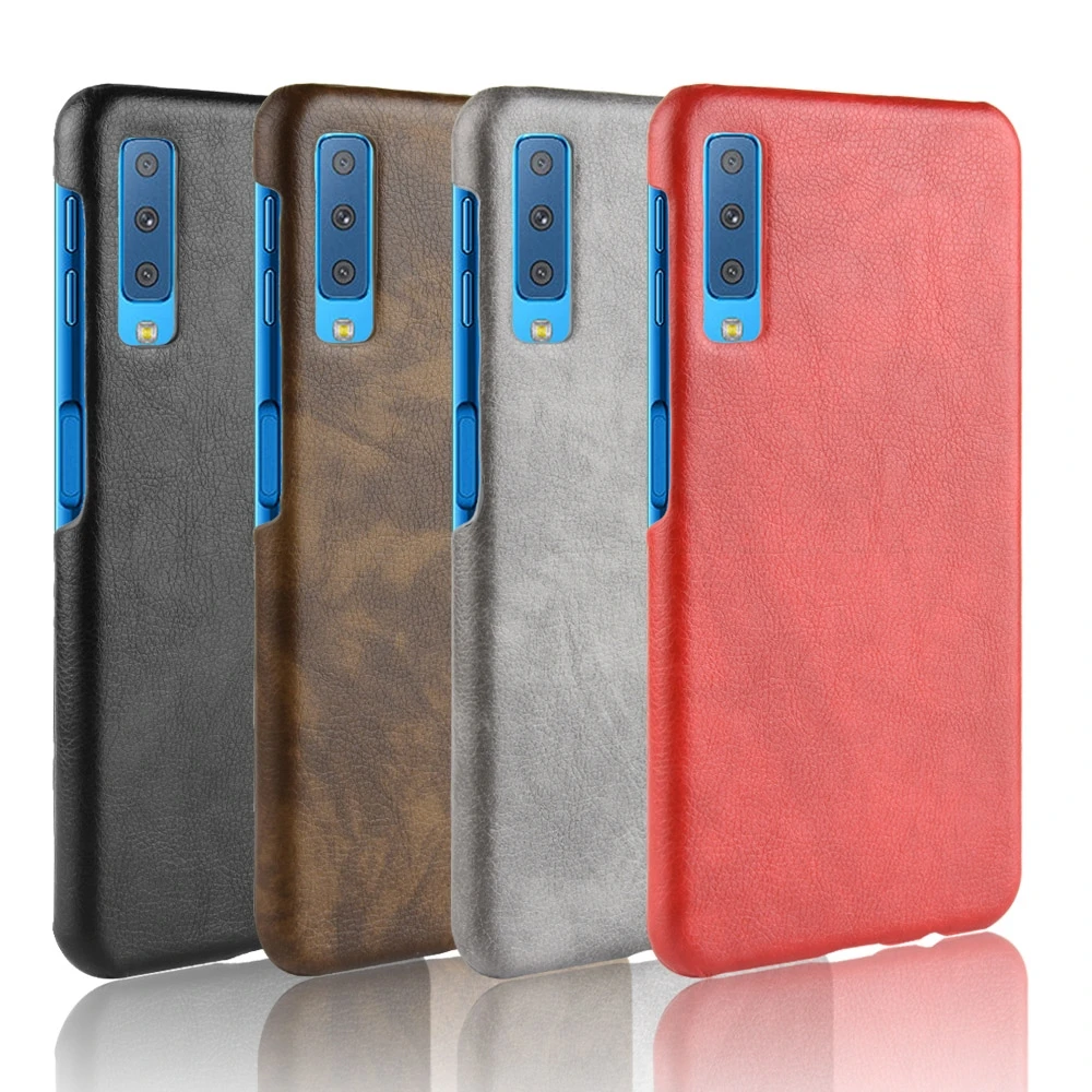 Кожаный чехол накладка для Samsung Galaxy A2 A7 A8 A9 Pro Star J2 J4 J6 J8 Core Plus 2018 ультратонкий