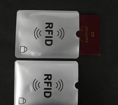 HJKL 6 шт. Rfid кошелек блокирующий замок держатель для банковских карт Id Чехол для банковских карт защита металлический кредитный NFC Держатель алюминий 6,3*9,1 см