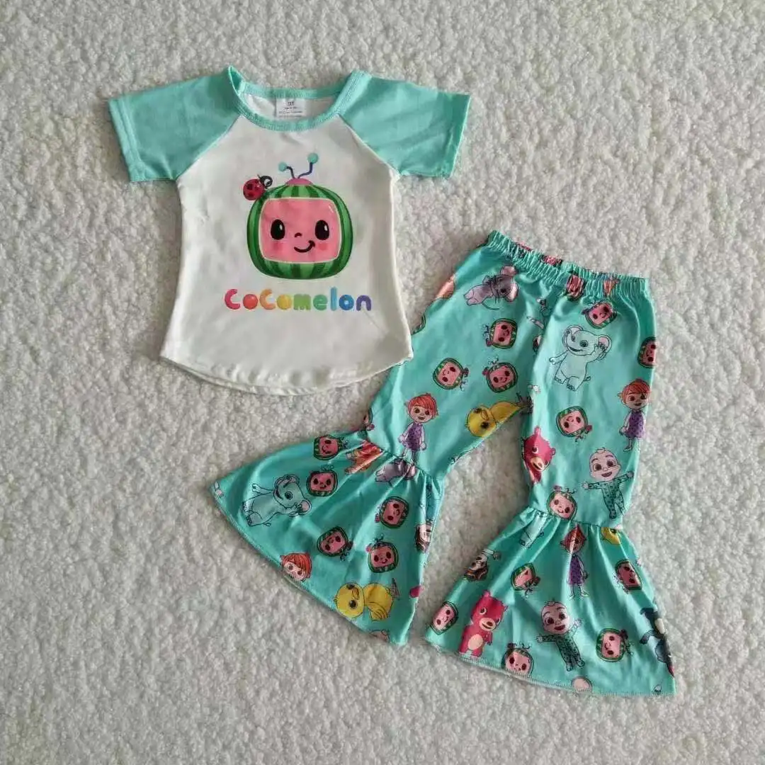 

Ready To Ship toddler girls clothing sets Cartoon hoodie suit