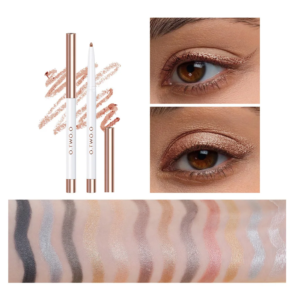 

12 Colors Pearly Luminous Eyeshadow Stick Multifunctional Eye Shadow Lying Silkworm Eyeliner Pen Eye Makeup Radiant Cosmetics
